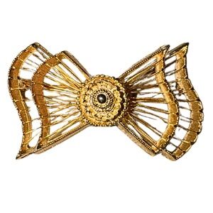 Vintage Gold Bow Brooch